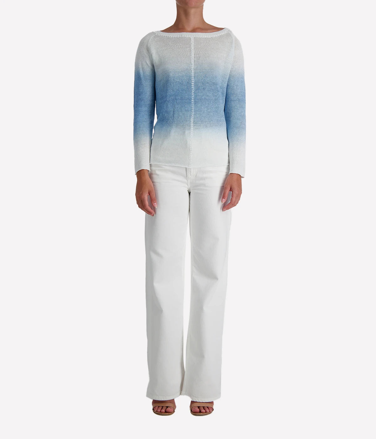 Maglia Ombre Linen Pullover in Water