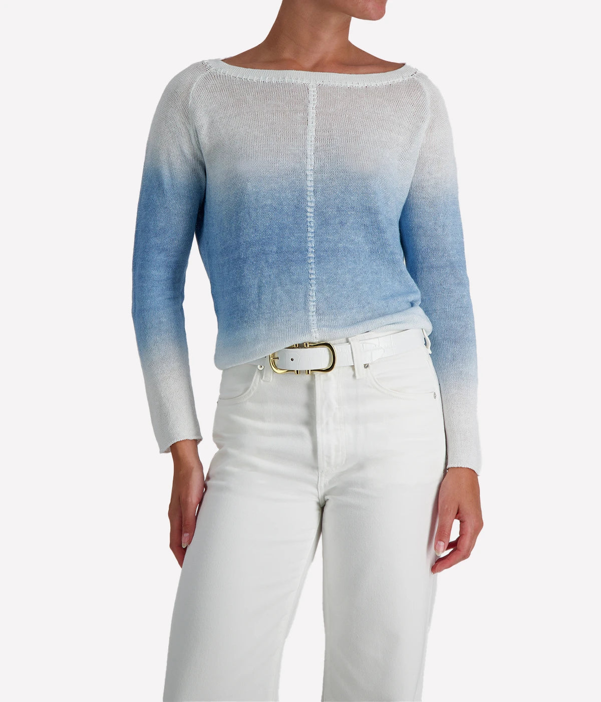 Maglia Ombre Linen Pullover in Water