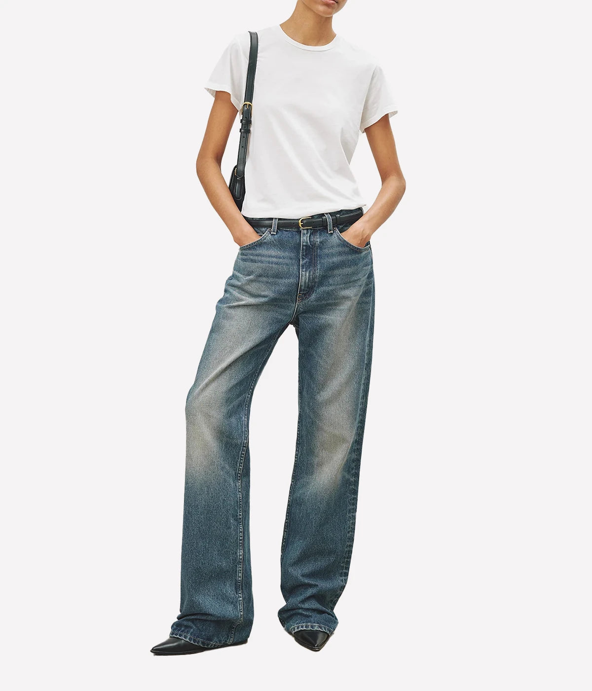 Mariela Crewneck Tee in White