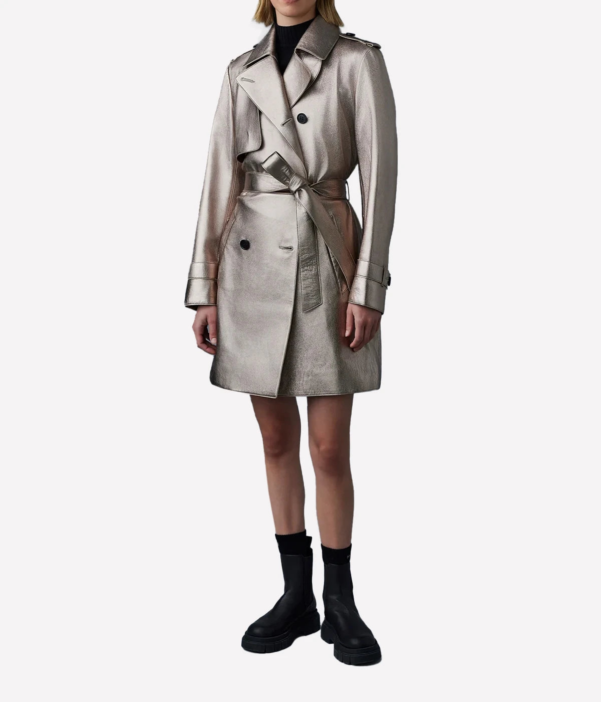 *FINAL SALE* Mely Trench Coat in Quartz