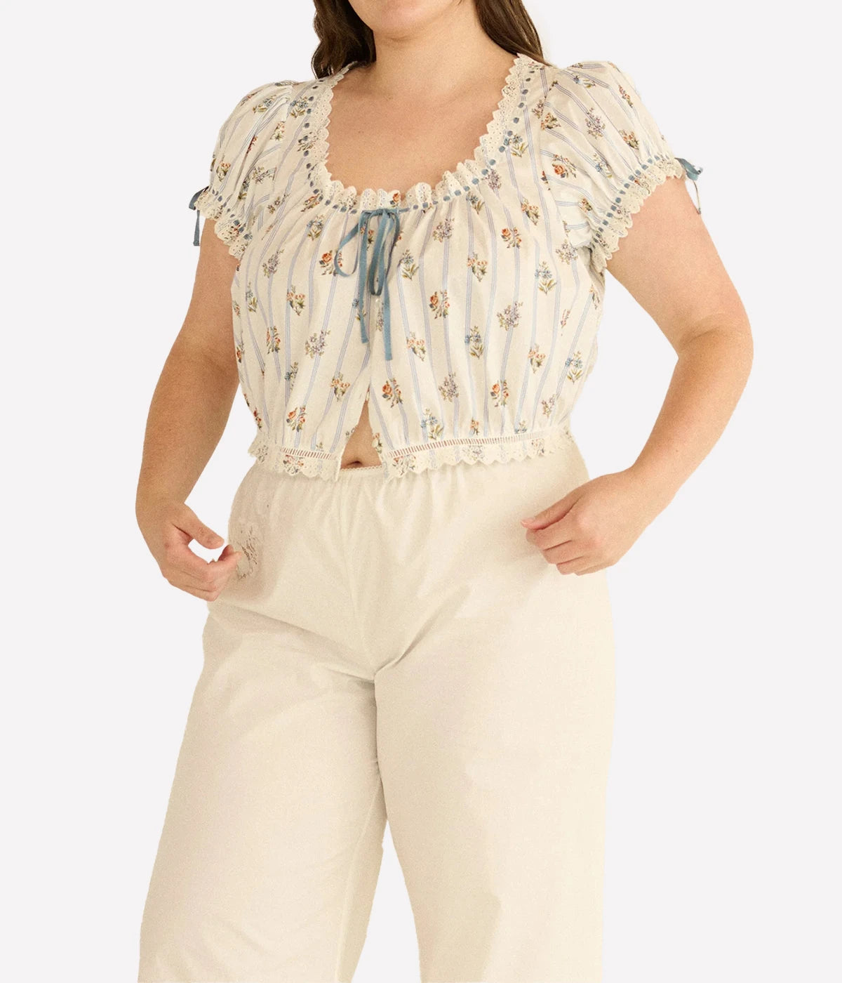 Nera Top in Fleurs De Bordeaux