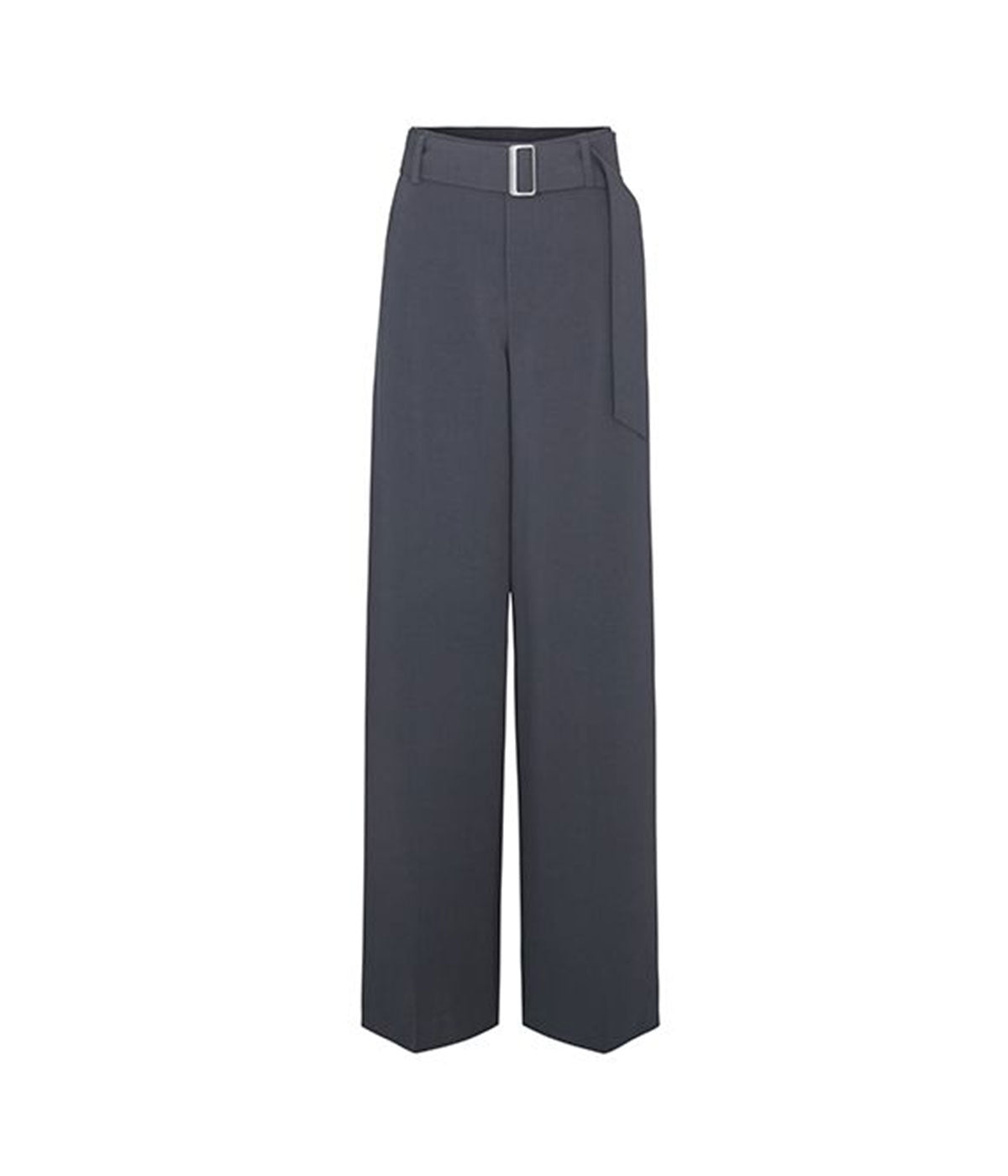 *FINAL SALE* High Waisted Belted Wide Leg Trouser in Graphite