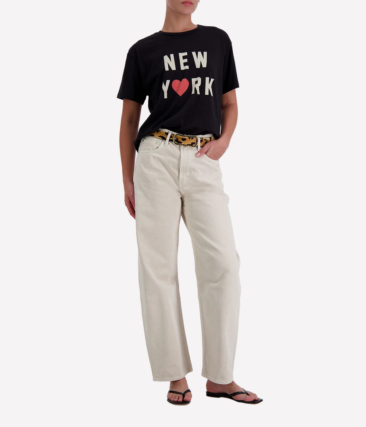 New York Tee in Vintage Blck
