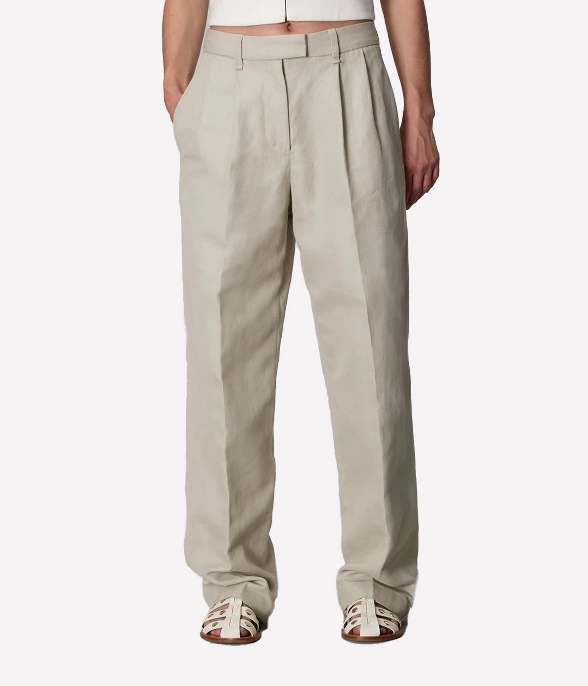 *FINAL SALE* Newman Linen Pant in Sand