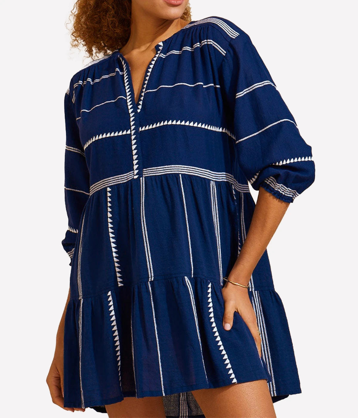 *FINAL SALE* Nunu Popover Dress in Navy