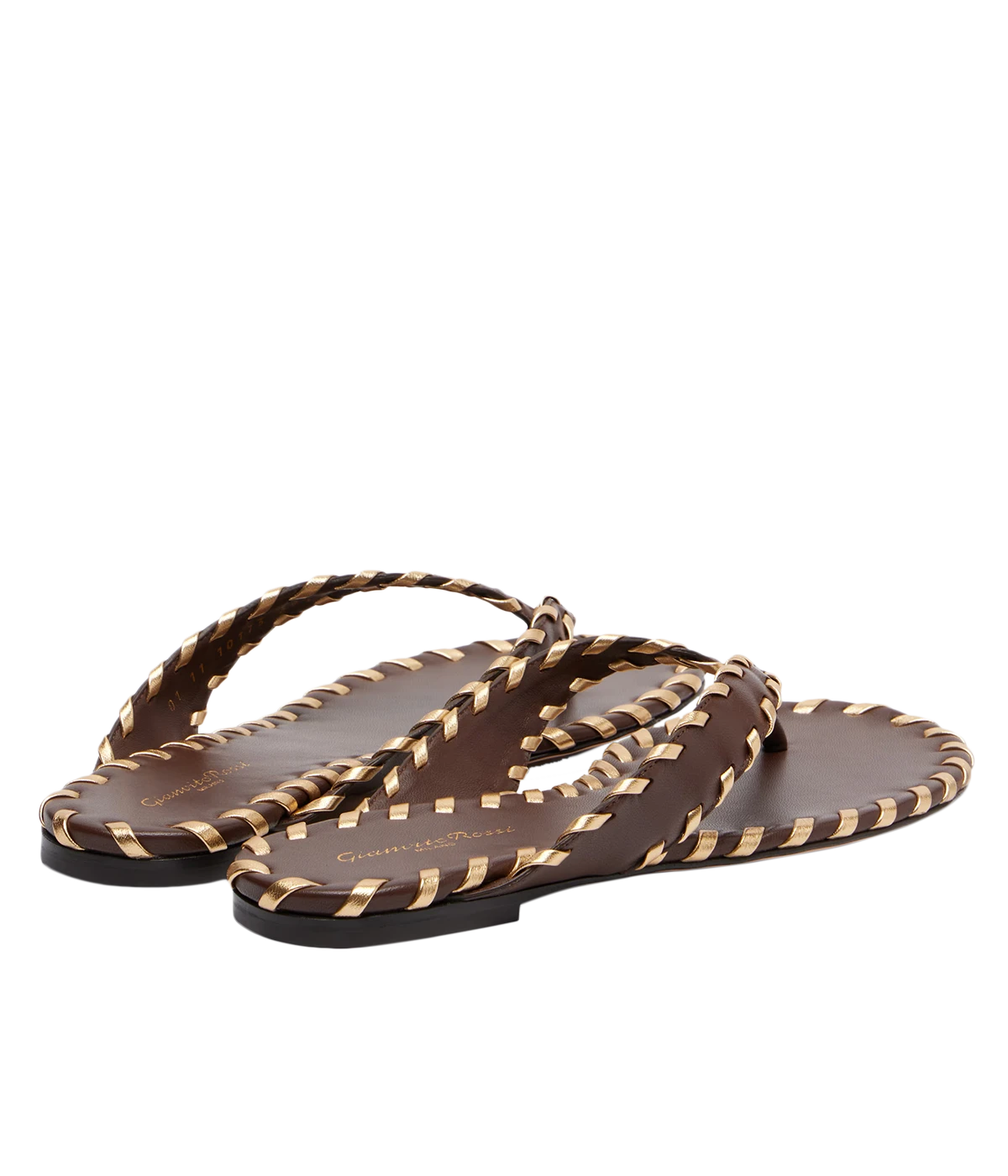 Zaira Thong Flat in Mekong+Brown