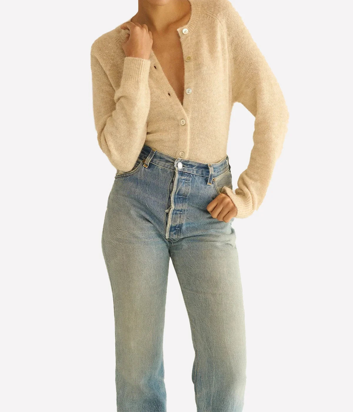 Petra Cardigan In Hazelnut Creme