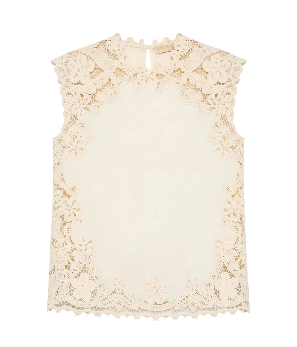 Amelie Linen Top In Ivory