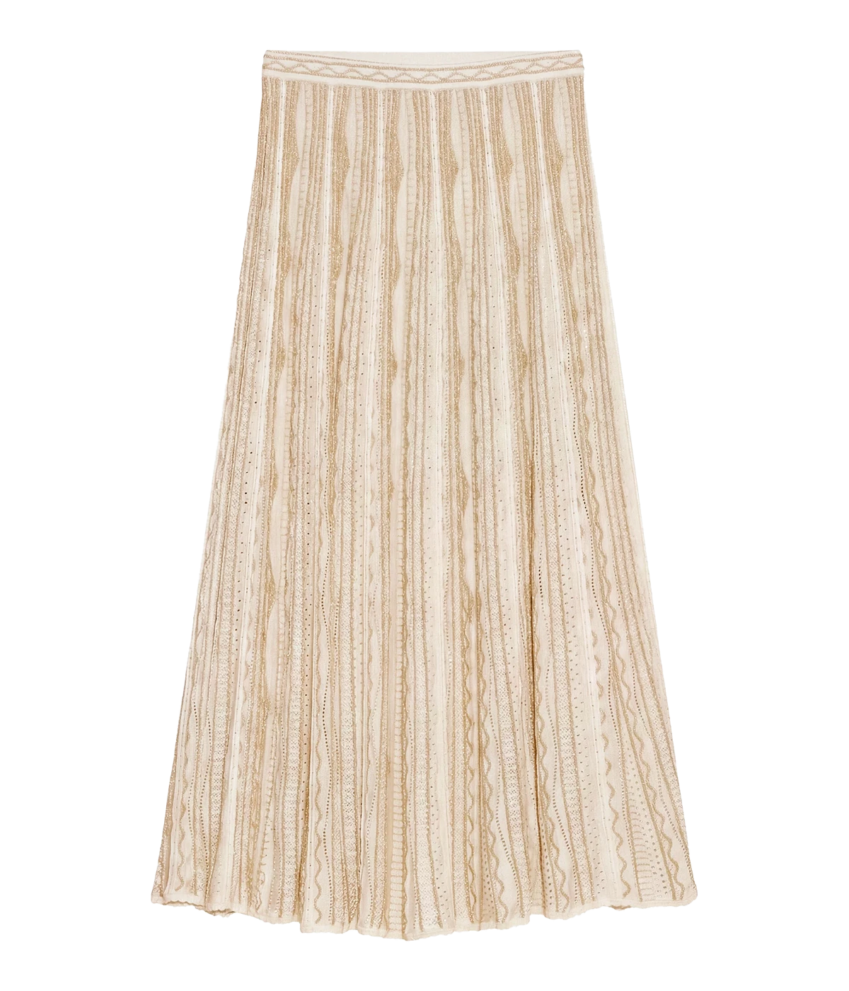 Clio Knit Midi Skirt In Conch