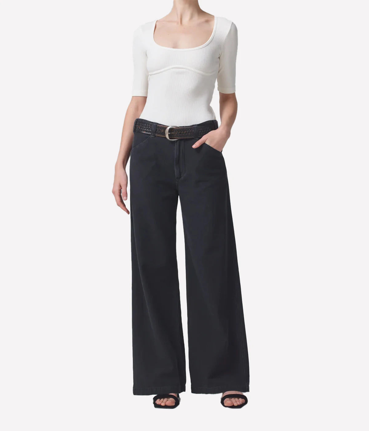 Paloma Utility Trouser in Washed Black