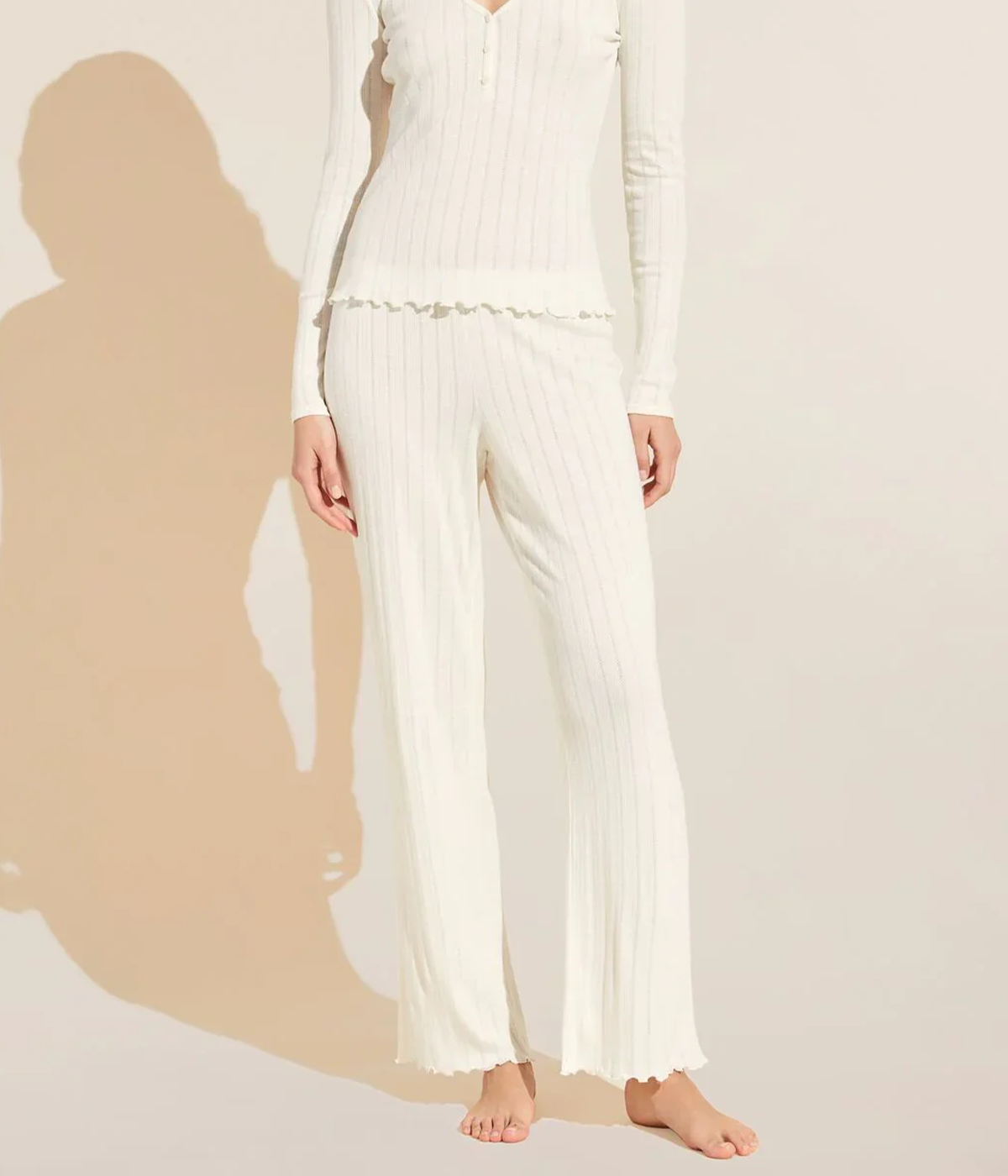 Pointelle Pant in Ivory