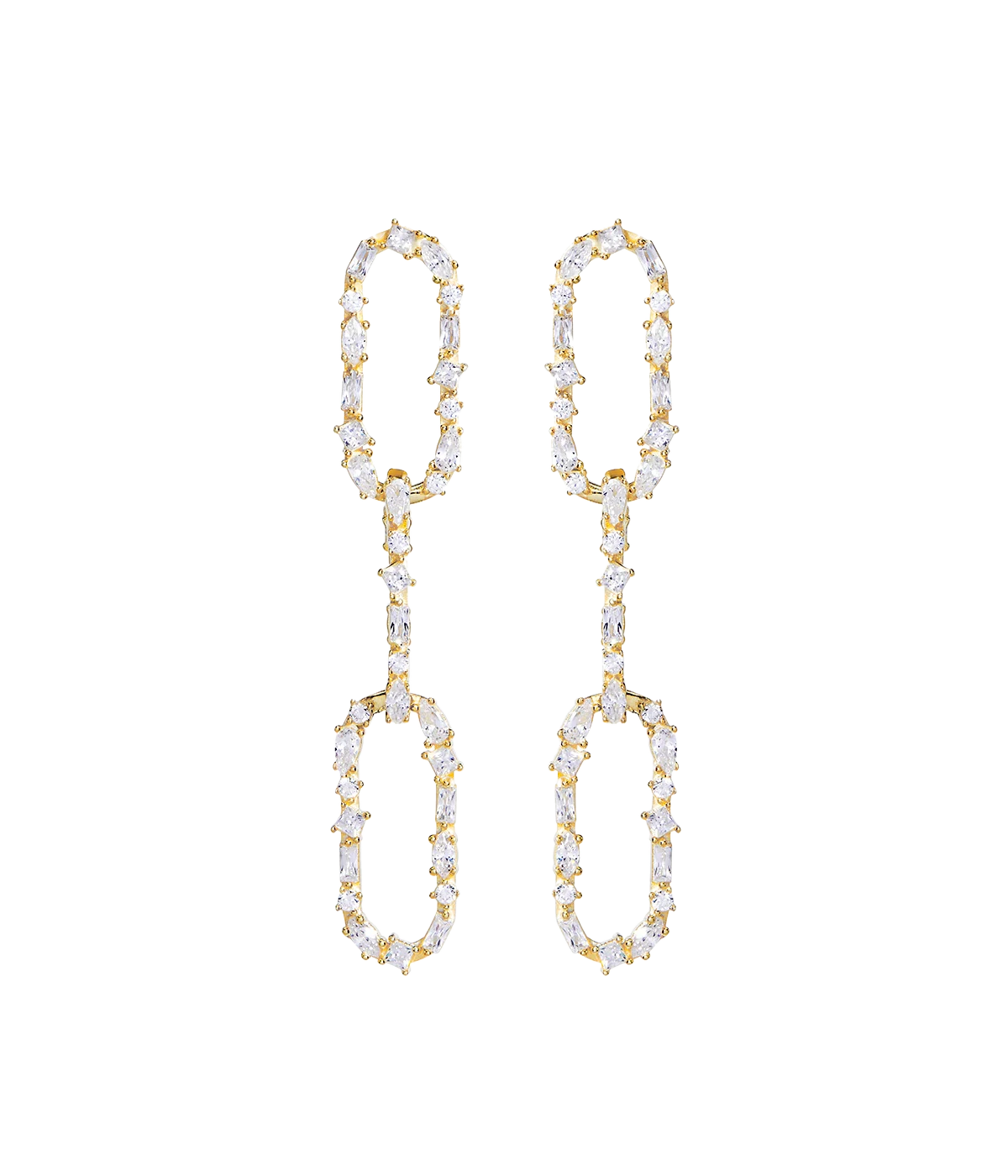 Queen Link Earrings in Gold