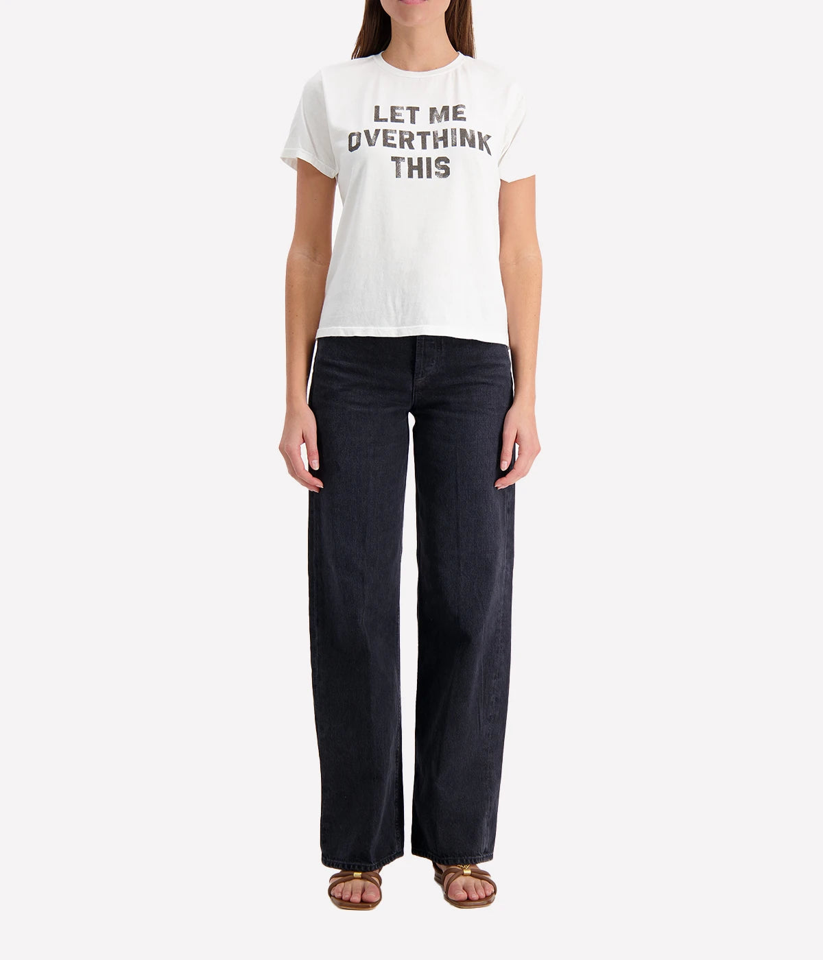 Let Me Overthink This Tee in White