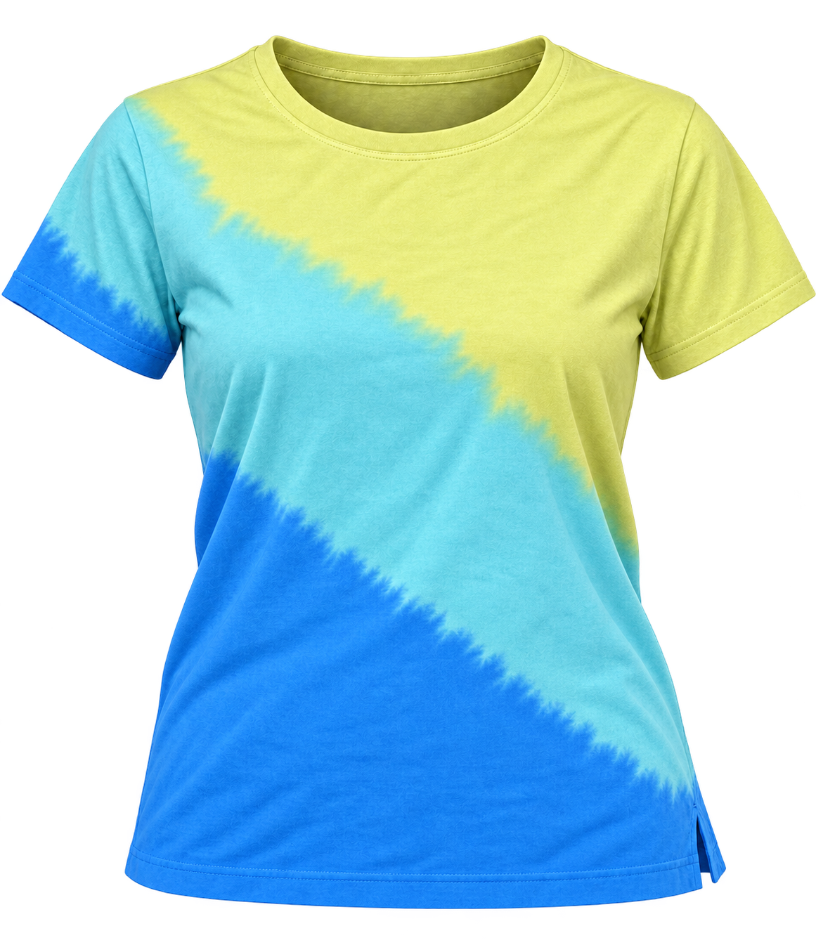 Electric & Rose - Everyday Ombre T-Shirt in Chartreuse Multi - product flat lay