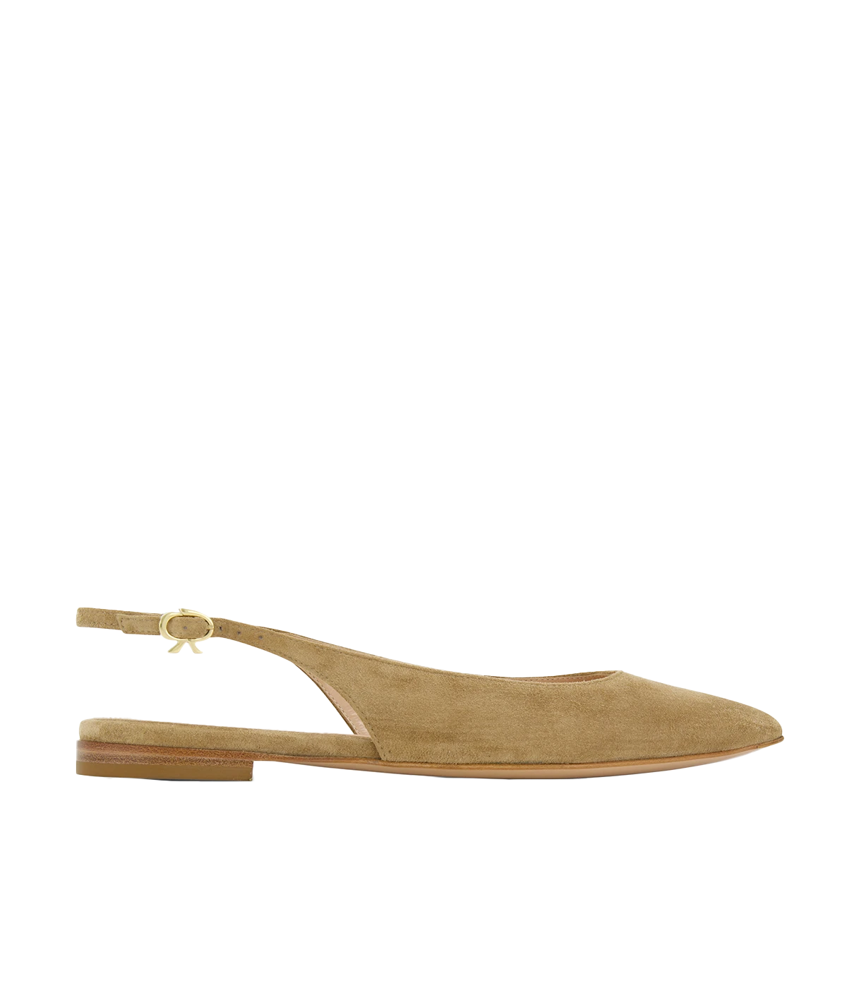 Ribbon Sling Flat 05 in Camel