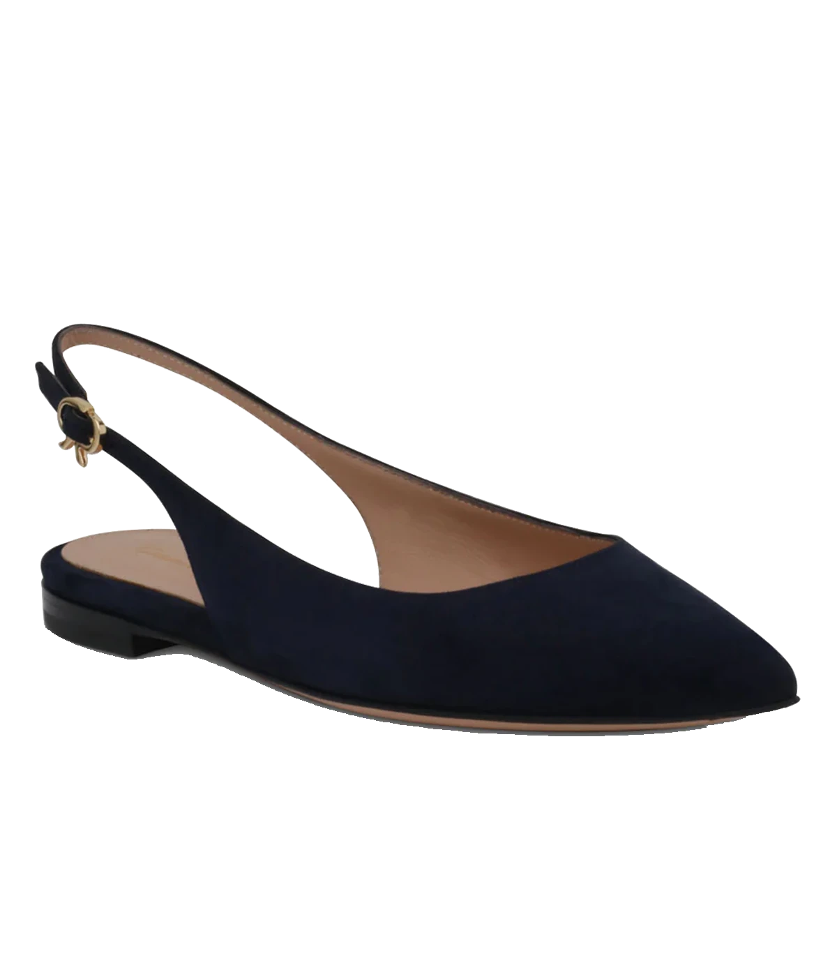 Ribbon Sling Flat 05 in Denim