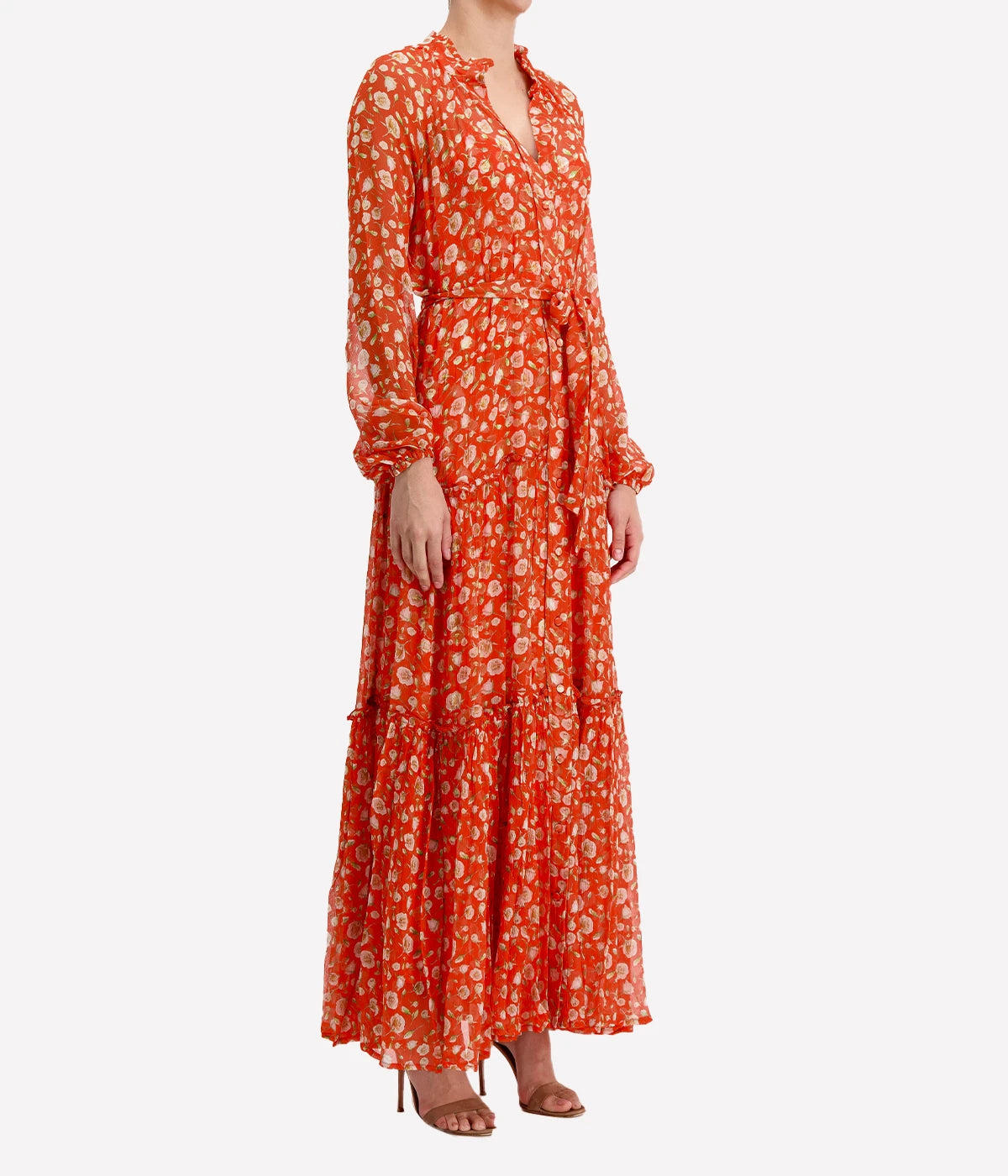 Riviera Long Dress in Red Background