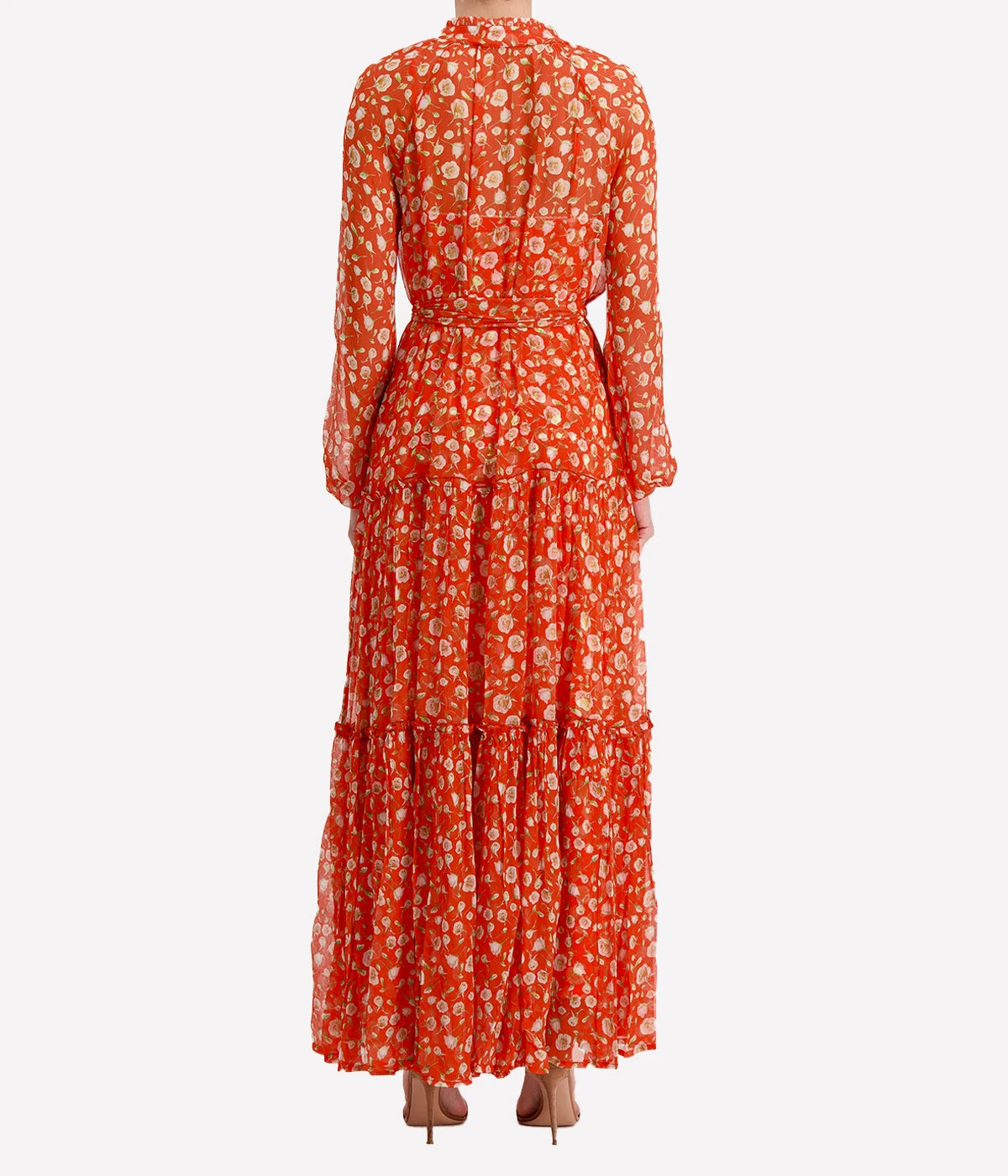 Riviera Long Dress in Red Background
