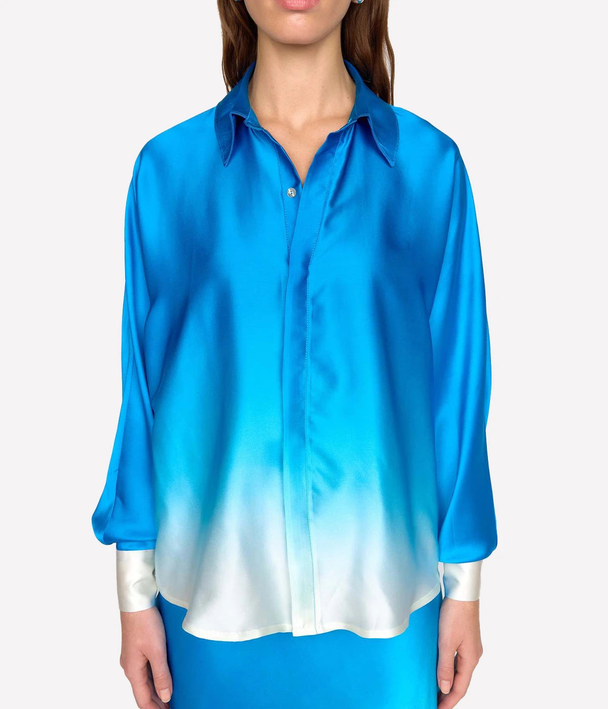 *FINAL SALE* Rosario Top in blue dip dye
