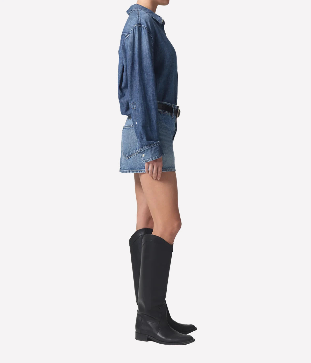 *FINAL SALE* Rosie Denim Mini Skirt in Blue Gaze