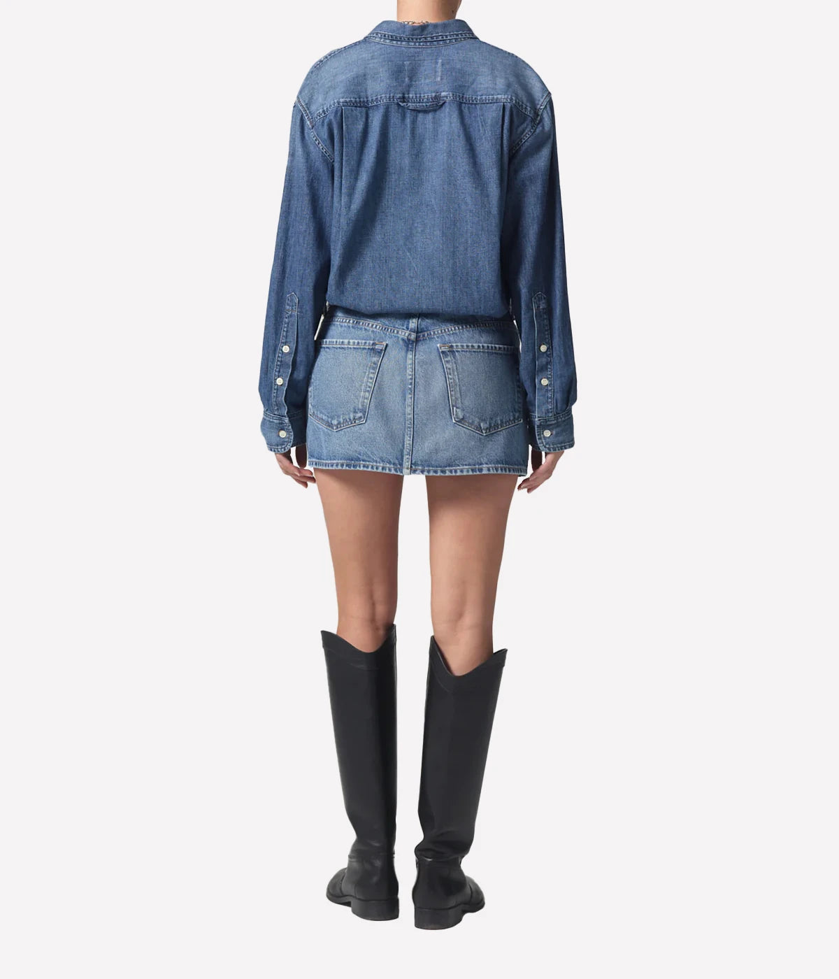 *FINAL SALE* Rosie Denim Mini Skirt in Blue Gaze