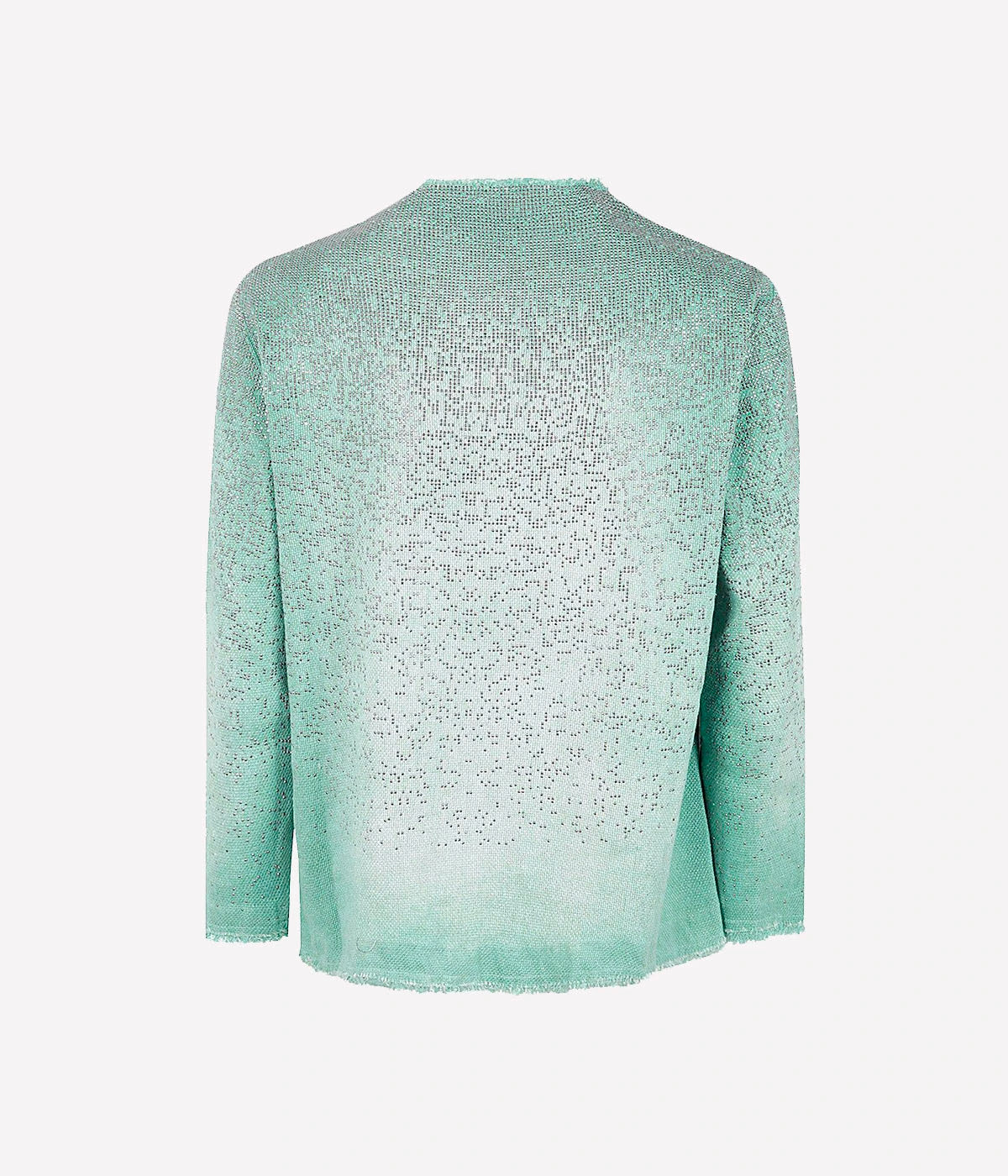 Round Neck Mat Stitch Jacket w Studs in Jade