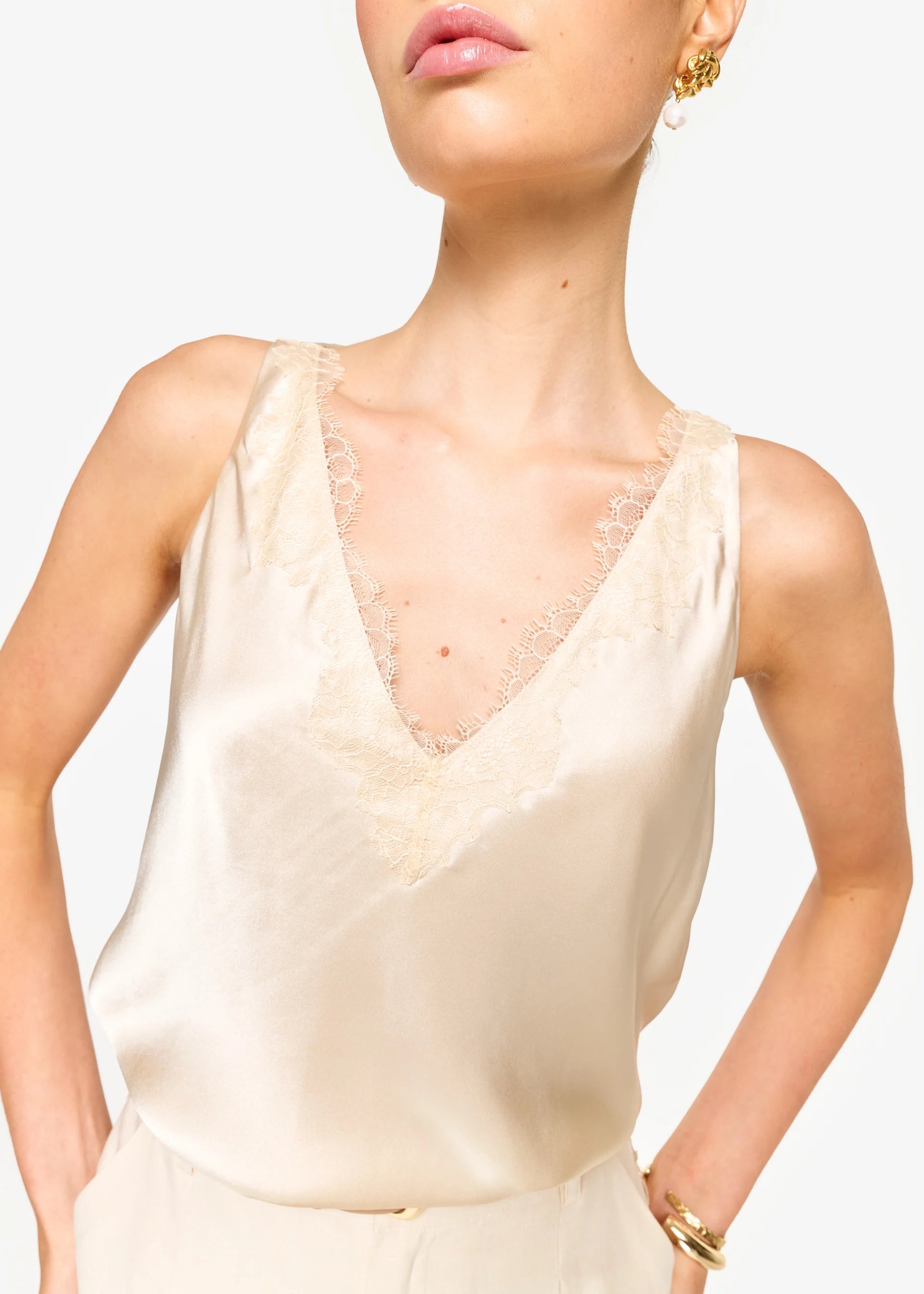 Marris Camisole in Bone