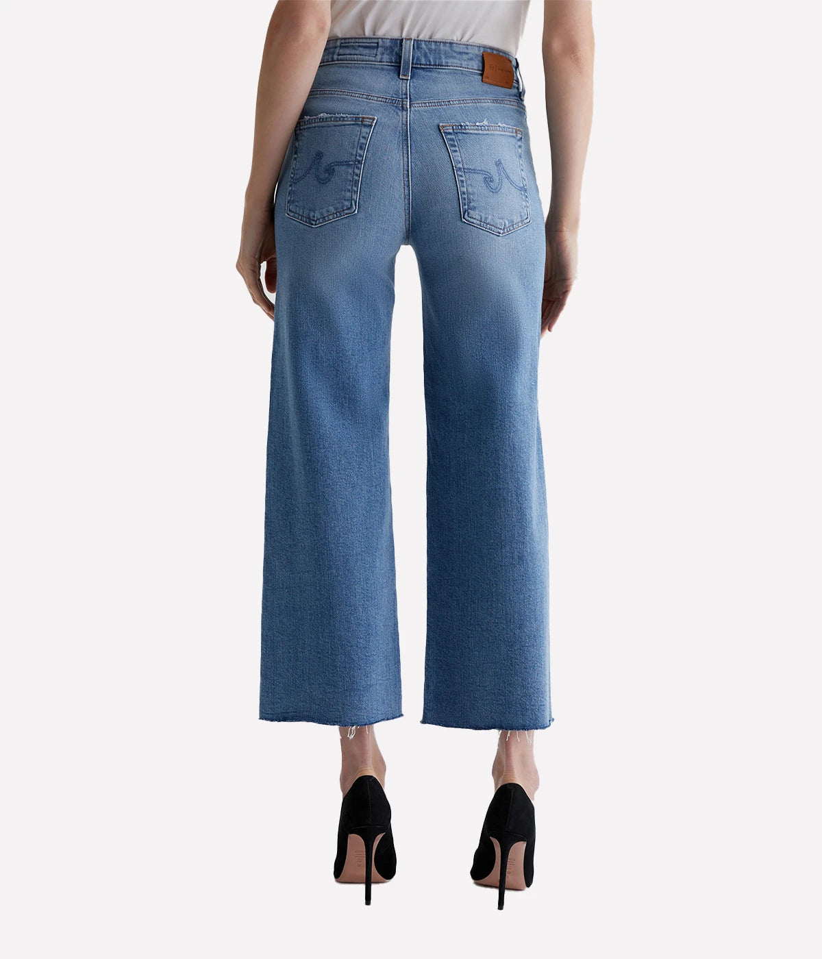 Saige Wide Leg Crop Jean in 18 Years Oslo