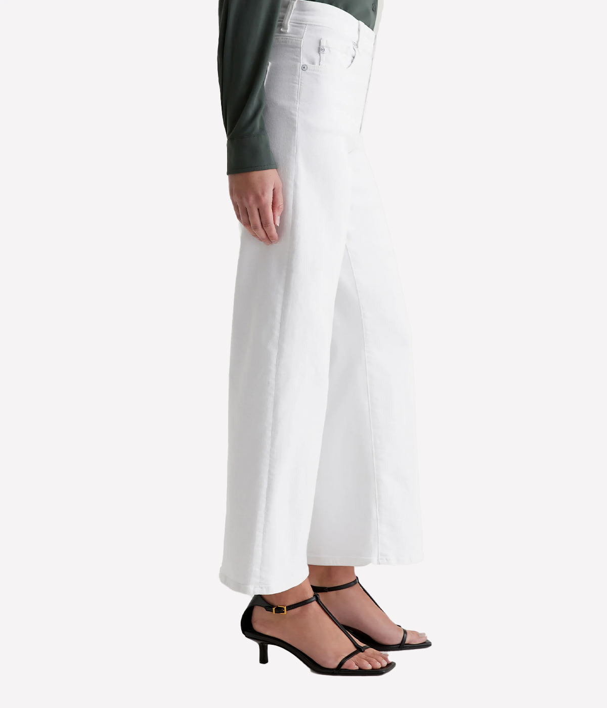 Saige Wide Leg Jean in Gallery White