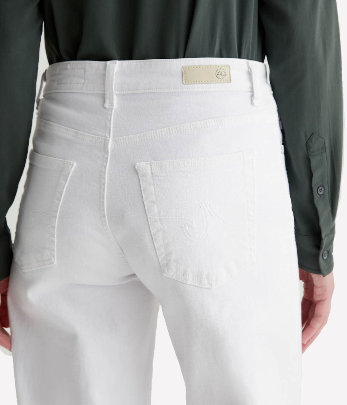 Saige Wide Leg Jean in Gallery White