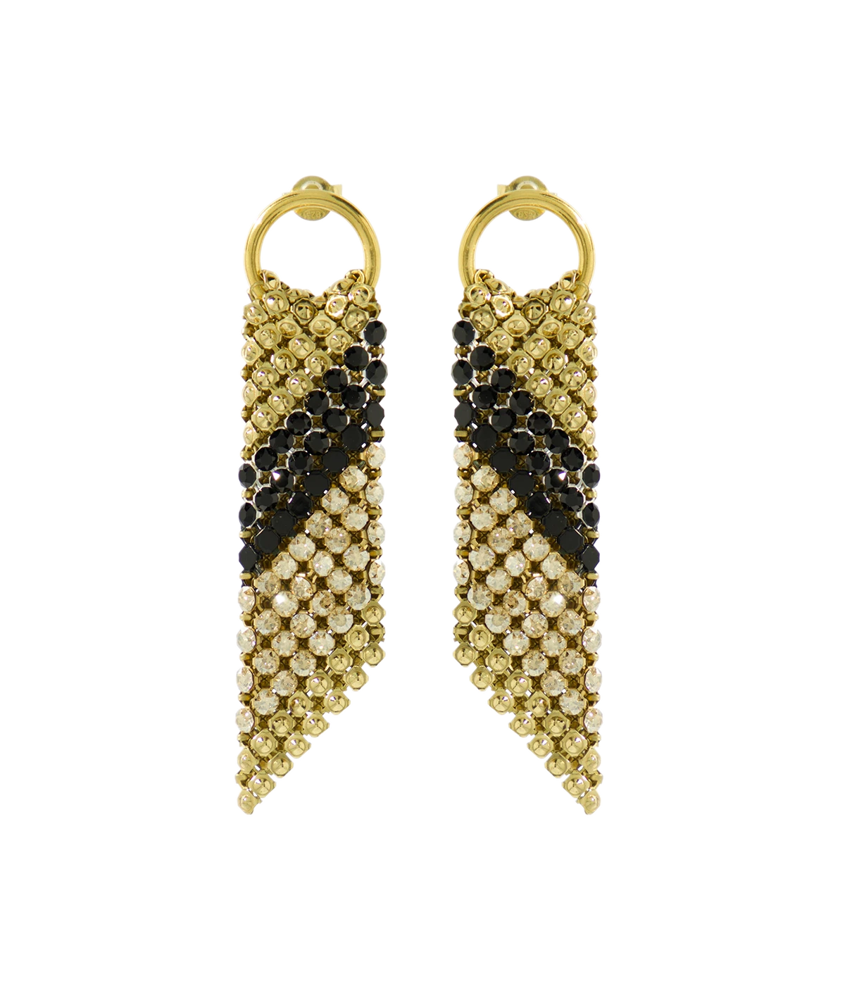 Sasha Earrings in Gold & Black