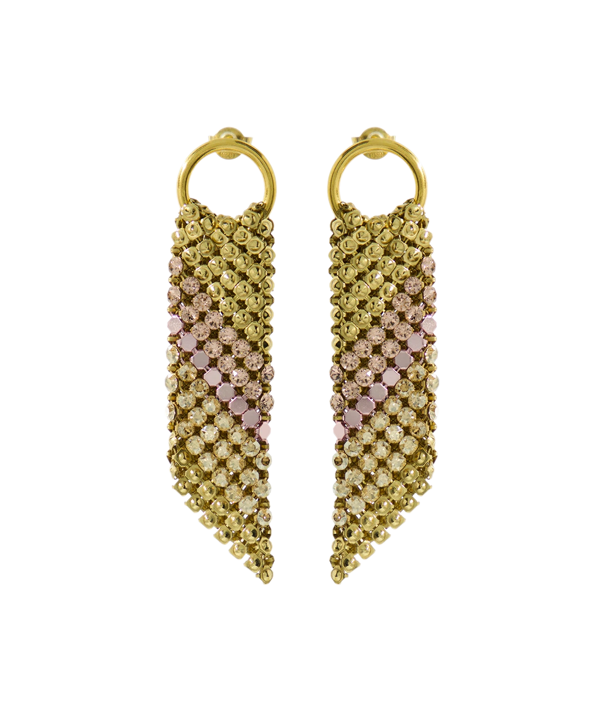 Sasha Earrings in Gold & Pink