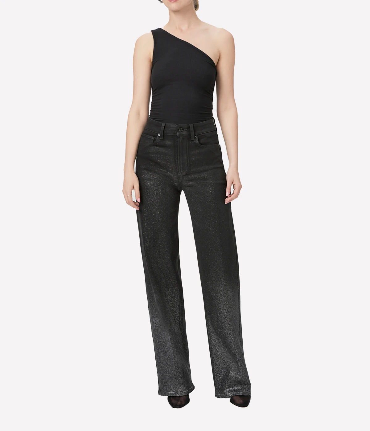 *FINAL SALE* Sasha Jean in Black Silver Glitter