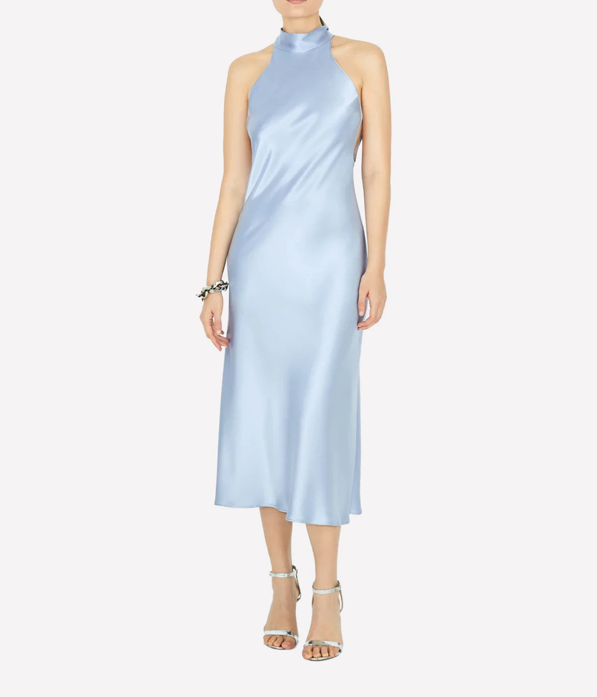 Scallop Sienna Dress in Ice Blue