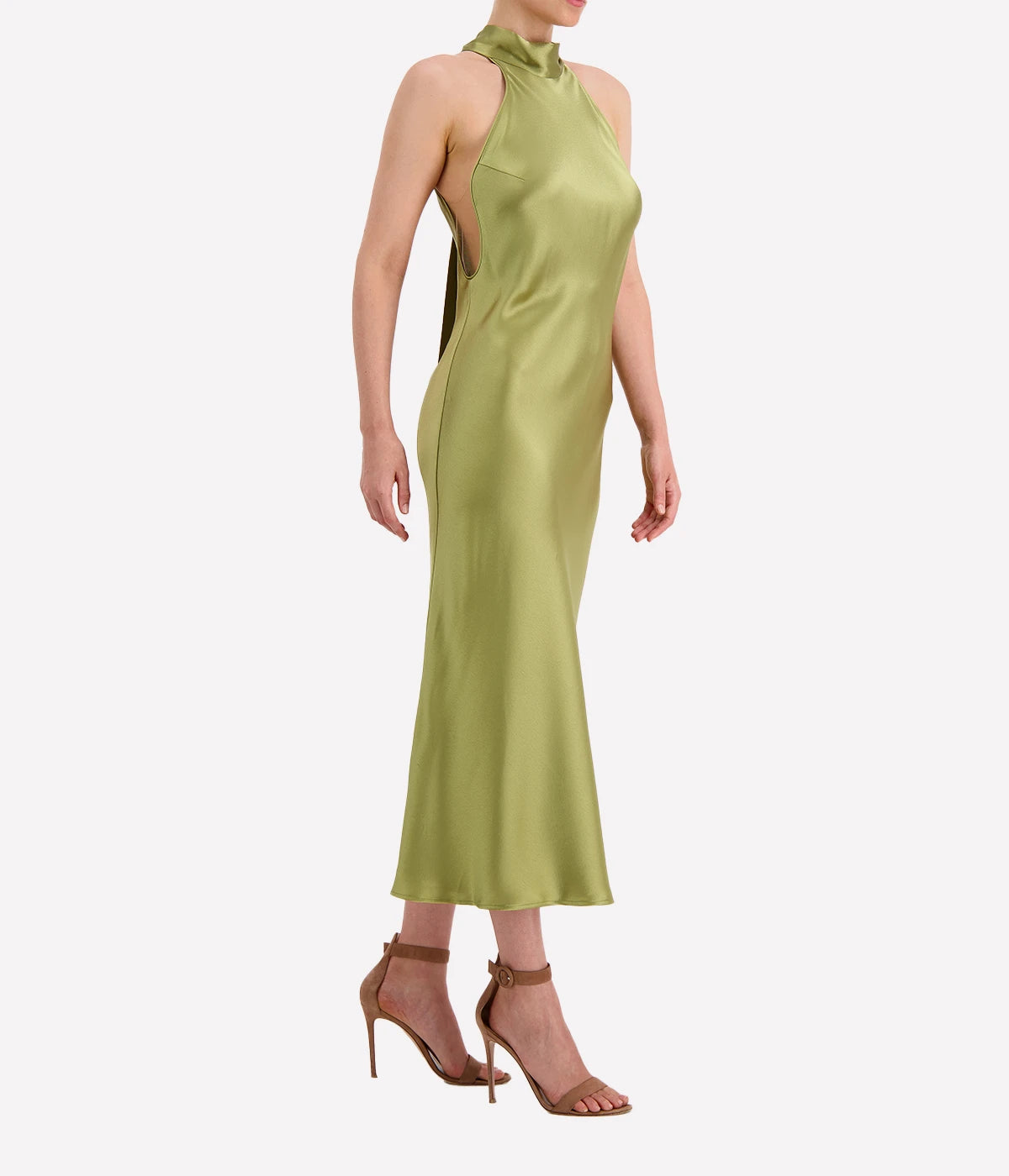 Scallop Sienna Dress in Olive