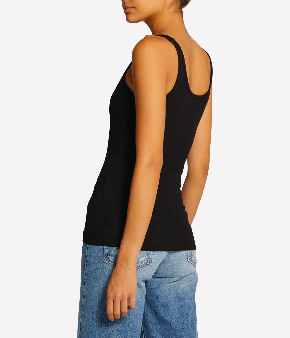 Scoop Neck Tank in Black