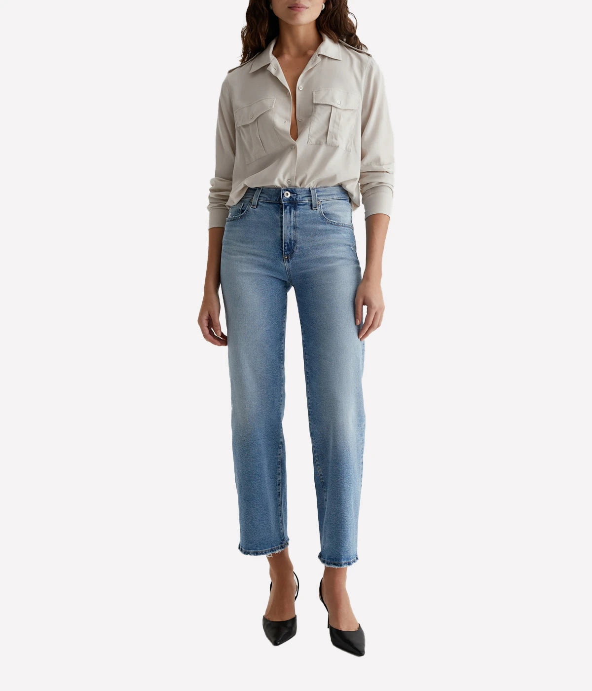 Saige Wide Leg Crop in Momento