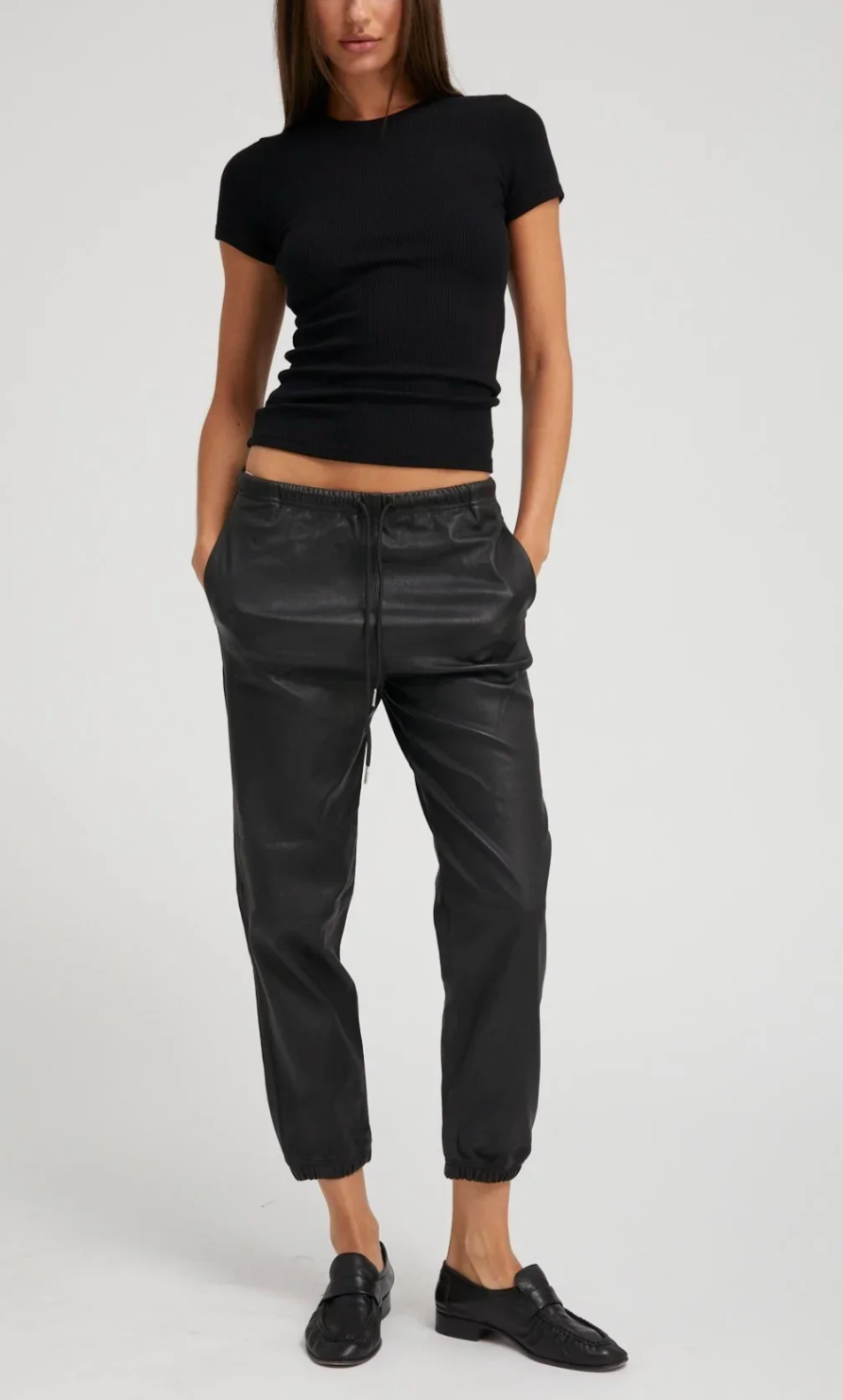 Drawstring Jogger in Black