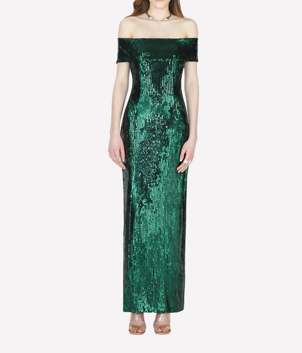 Sequin Glencoe Dress in Emerald