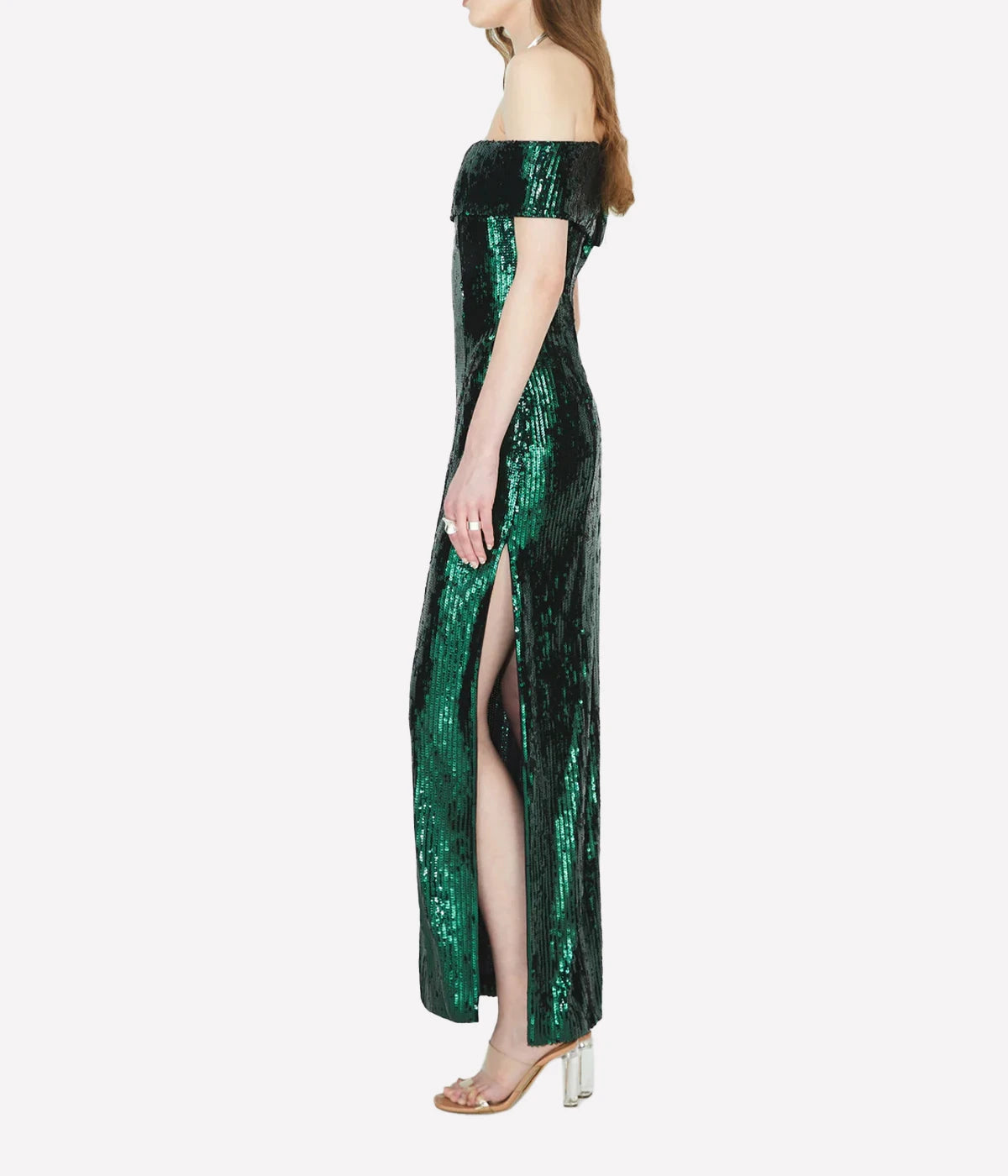 Sequin Glencoe Dress in Emerald