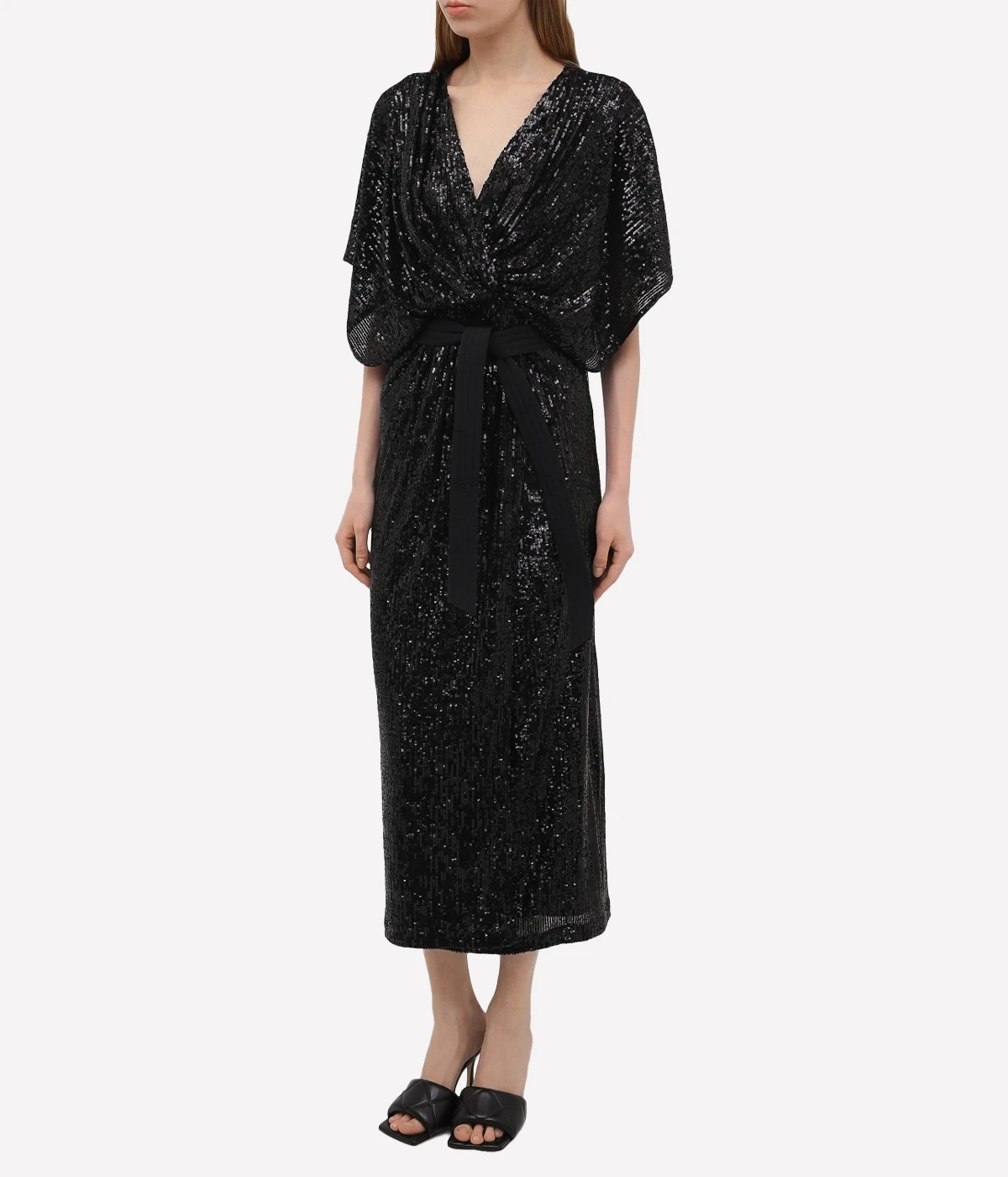 *FINAL SALE* Sequin Madalya Dress in Black