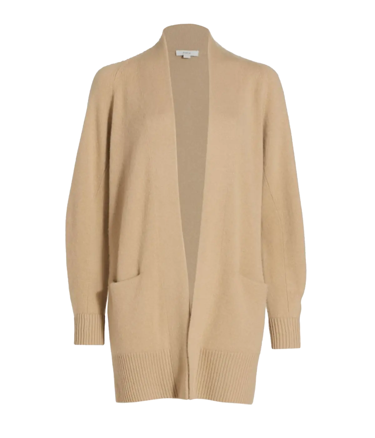 Shawl Collar Knit Cardigan in Camel