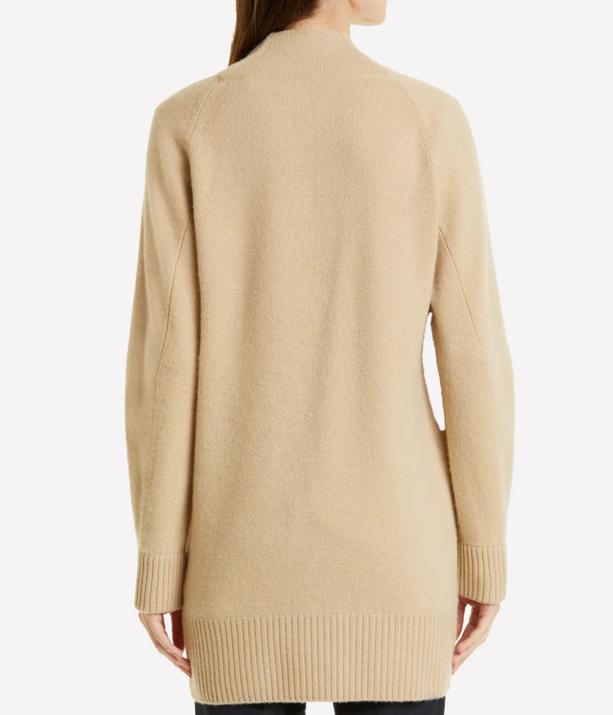 Shawl Collar Knit Cardigan in Camel