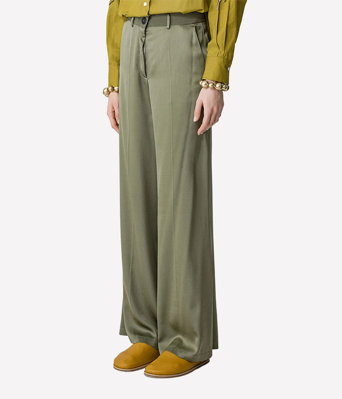 *FINAL SALE* Silk Sartorial Pant in Olive
