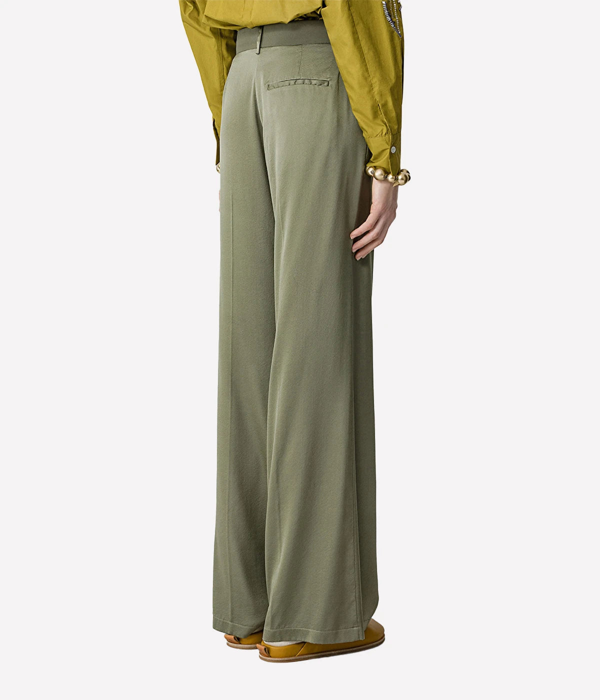 *FINAL SALE* Silk Sartorial Pant in Olive