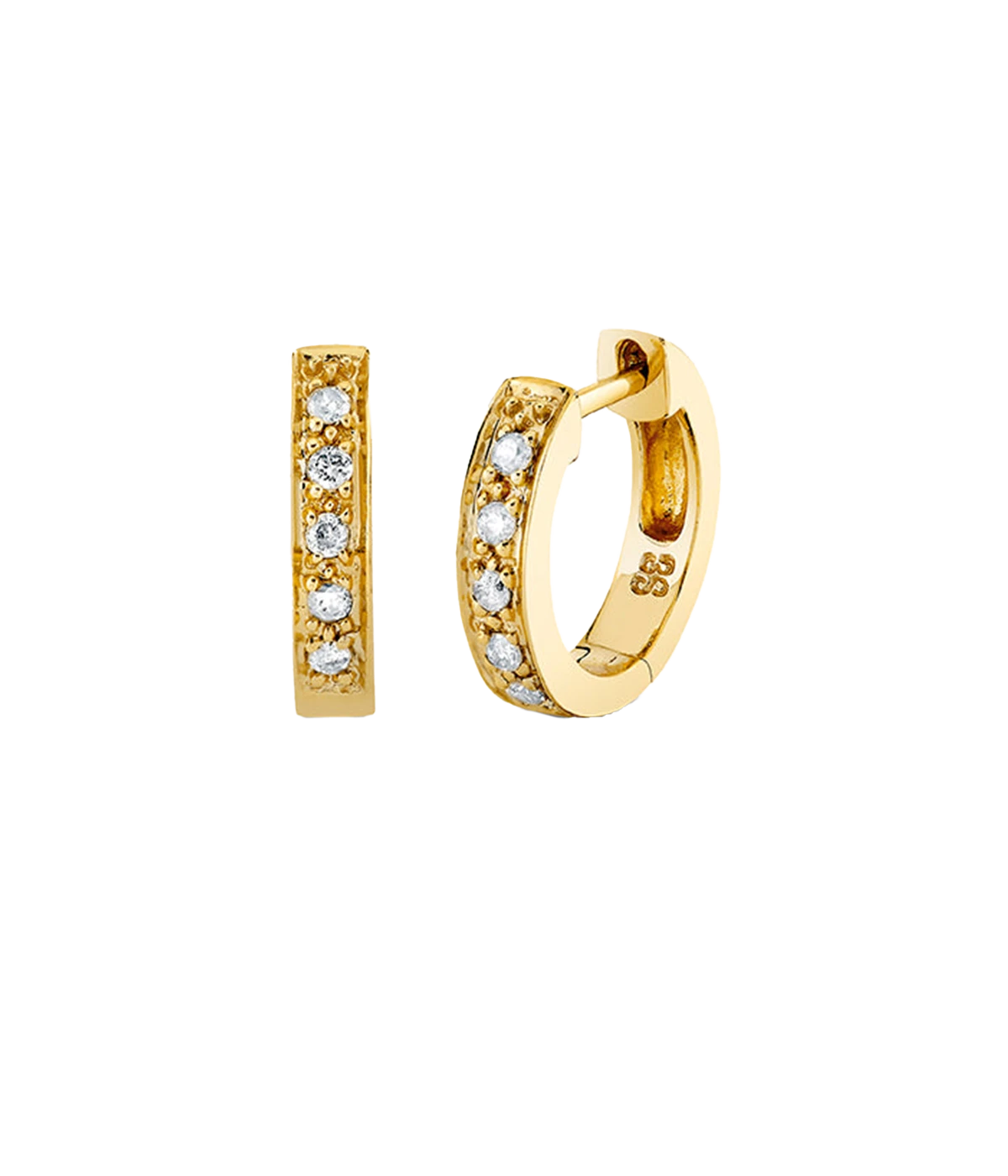 Elegant Design: Adorned with diamonds, these small huggie hoops are a delicate yet eye-catching addition to your collection.
High-Quality Material: Made from 14k yellow gold, these earrings offer a timeless, durable finish that complements all skin tones.
Versatile & Comfortable: The huggie style ensures a snug, secure fit, perfect for all-day wear without sacrificing style or comfort.