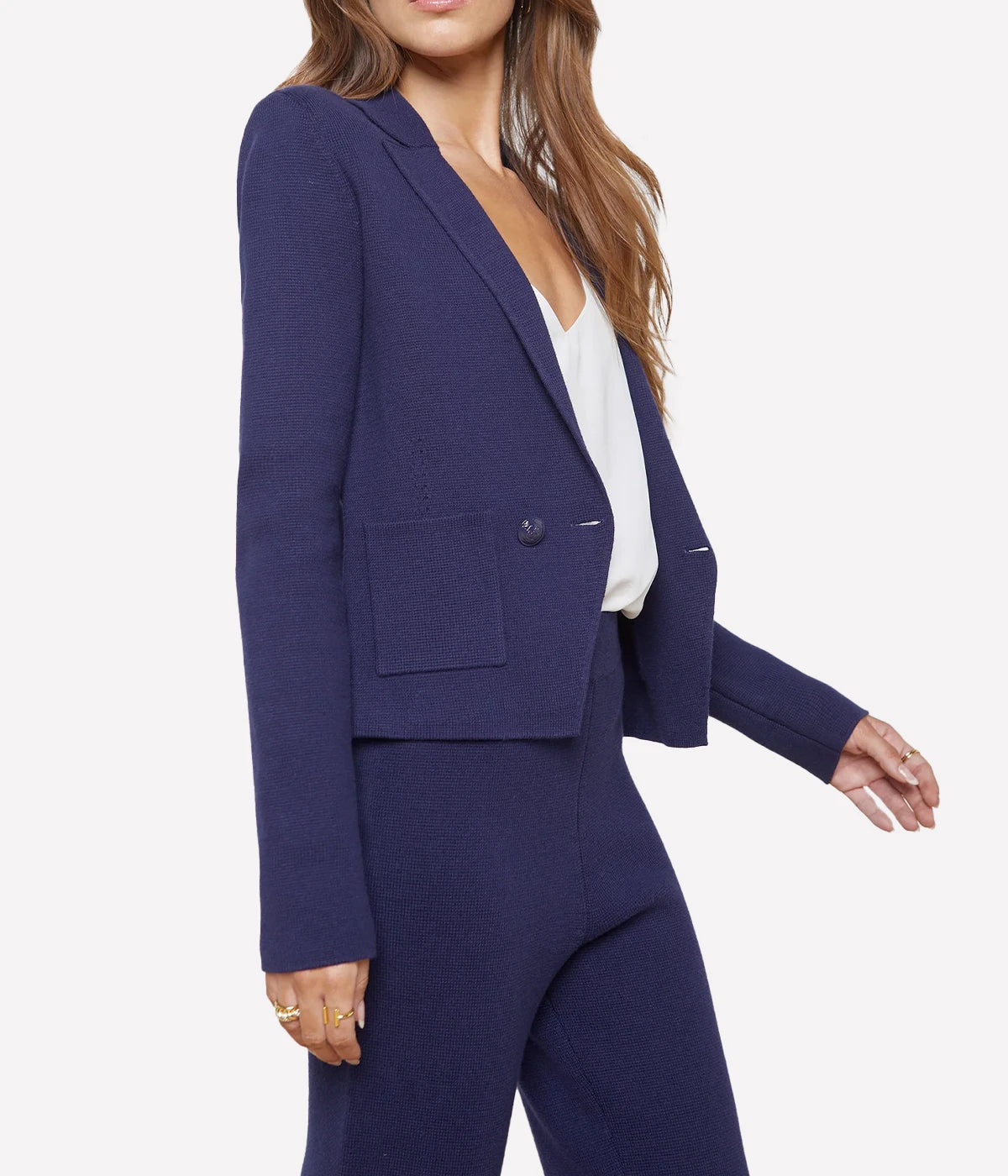 Sofia Knit Blazer in Midnight