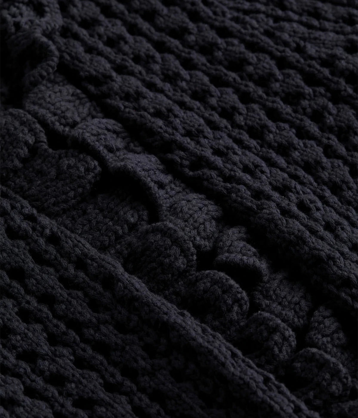 *FINAL SALE* Solaris Open Stitch Cardi in BLACK