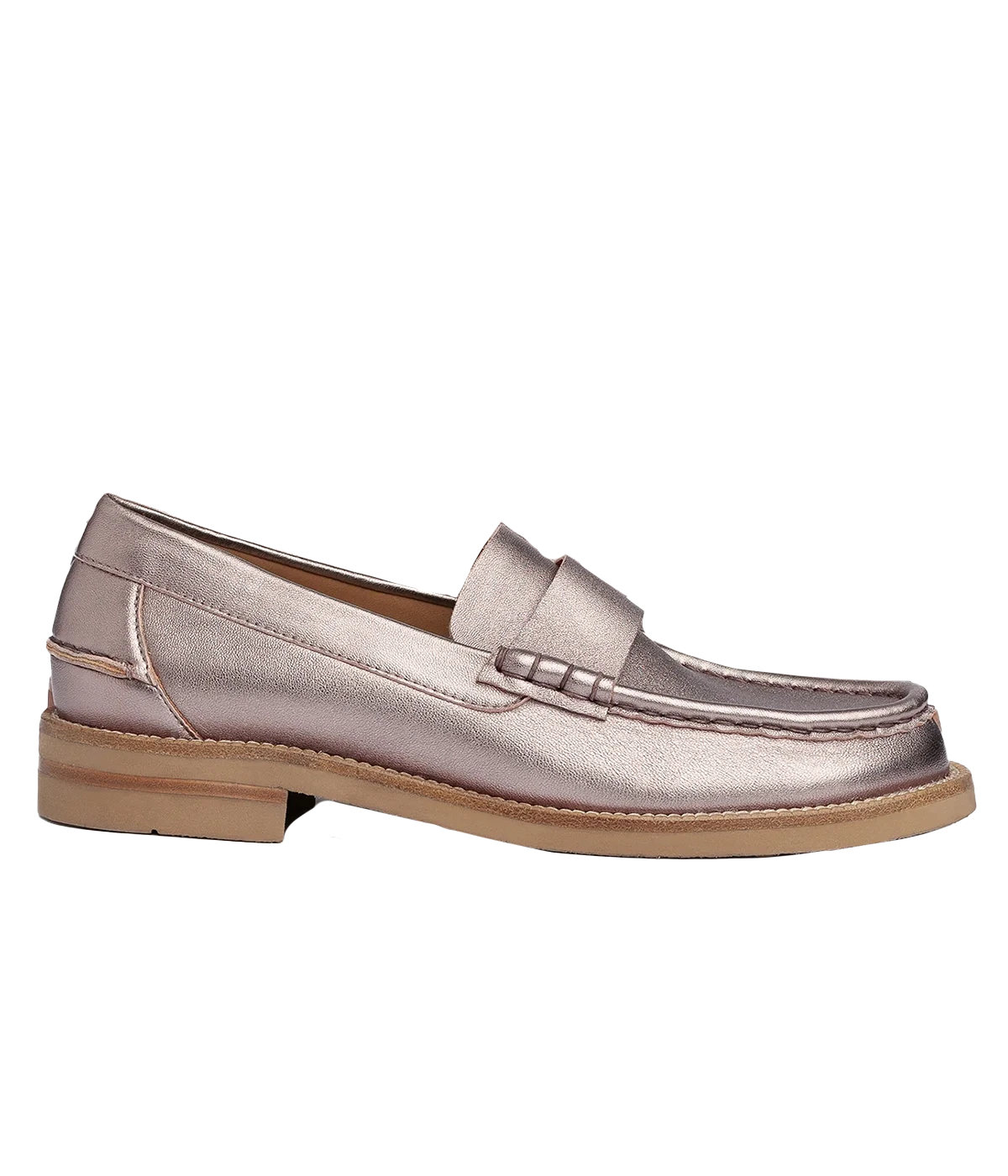 Stina Loafer in White Gold