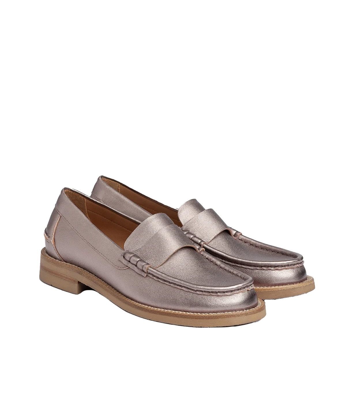 Stina Loafer in White Gold